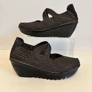 Bernie Mev Dark Brown Slip On‎ Wedges Women’s 9.5
